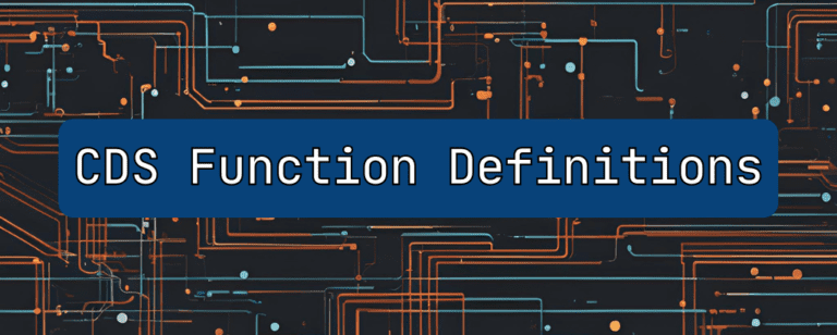 CDS Function Definitions