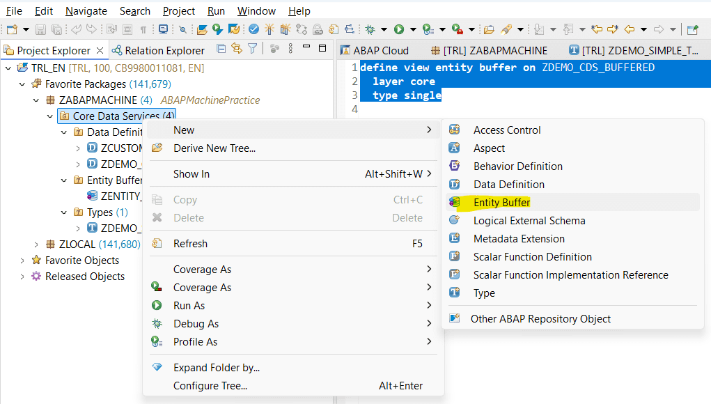 ABAP CDS Table Buffering